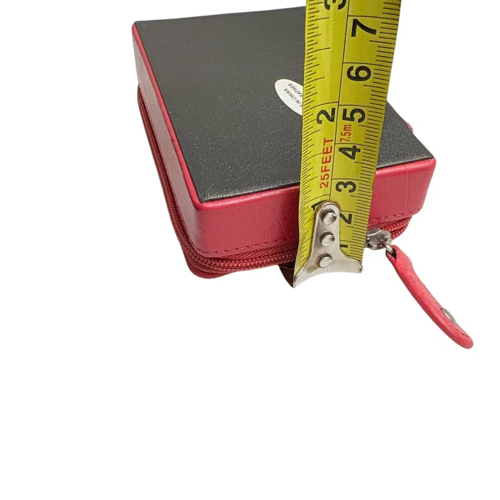 Rowallan Red leather mini jewelry box case